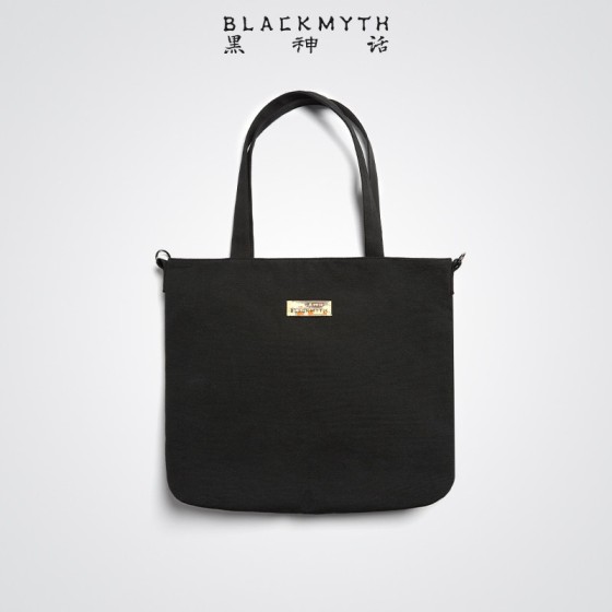 Black Myth Wukong Prints Black Canvas Bag